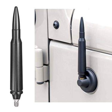 Imagem de TEBOCR Antena Bullet de 14,5 cm Antena curta Stubby Rádio Mastro Preto Substituição para Jeep Wrangler 1997-2019