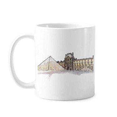 Imagem de Louvre Museum in Paris França Caneca Cerâmica Café Porcelana Utensílios de Mesa