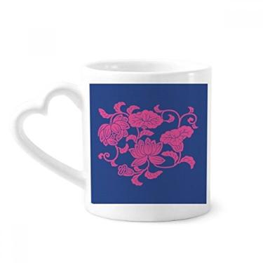 Imagem de Cultura Japonesa Flor Vermelha Caneca Café Cerâmica Copo Coração Vidro