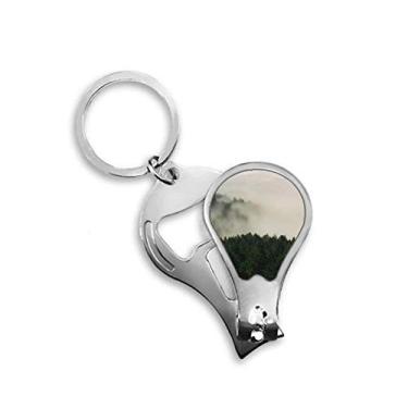 Imagem de Cortador de unhas Mountain Fog Forest Cloud Sky Cortador Abridor Chaveiro Tesoura