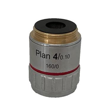 Imagem de Kit de acessórios para microscópio portátil acessórios de microscópio metalúrgico mini microscópio monocular portátil com slides de microscópio polarizador (cor: 1 peça 4x objetivo)