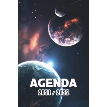 Imagem de Agenda 2021 2022: Planificador escolar diario | Septiembre de 2021 a Agosto de 2022 | 2 días por página | Ideal para colegio, colegio y bachillerato | Planetas del sistema solar