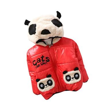 Imagem de Jaqueta de inverno Gaorui para bebês meninas meninos casaco de lã com bolso animal Panda casaco agasalho