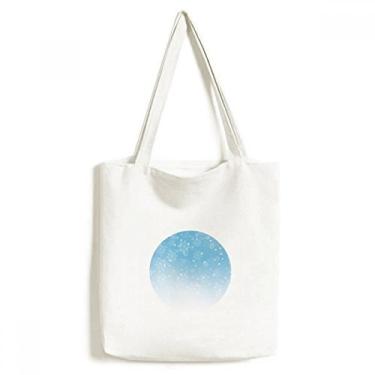 Imagem de Bolsa de lona com floco de neve e clima céu azul bolsa de compras casual bolsa de compras