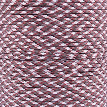 Imagem de Corda de paraquedas 550 tipo III 7 fios de 4 mm de diâmetro – 250 kg corda de sobrevivência de resistência à tração (30 metros, camuflagem vermelha, enrolador)