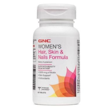 Imagem de Gnc Womens Hair Skin Nails Fórmula Biotina 3000Mcg 60 Tabs - Sku 0159