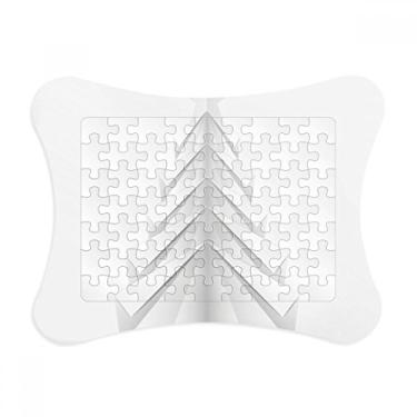 Imagem de Enfeite de quebra-cabeça de origami com árvore de Natal abstrata branca para decoração de imagem