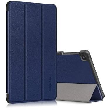 Imagem de Capa Smart Case Compatível Samsung Galaxy Tab A7 Lite 8.7'' 2021 SM-T225 T220 AZUL. Leve, PU de qualidade,Anti-impressões digitais,Resistente a arranhões