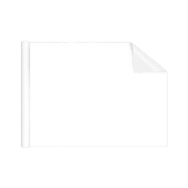 Imagem de predolo Adesivo de quadro branco apagável a seco, papel de parede descascado e colado sem danos, fácil de aplicar e remover placa de cartaz apagável a seco, 45cmx2m branco