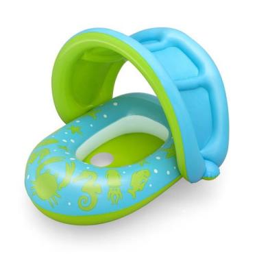 Imagem de Boia De Piscina Infantil Bebê Criança C/ Cobertura Bestway