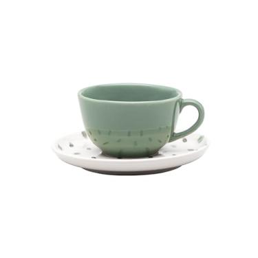 Imagem de 6 Xícaras de Chá com Pires Flat Samambaia