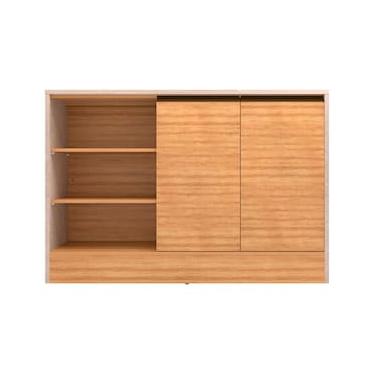 Imagem de Balcão Bartira Cristal MDP 15mm com 2 Portas e 3 Prateleiras - 135,1cm de largura