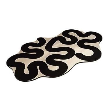 Imagem de JUSHZ Tapete de banho tapete de banheiro de secagem rápida tapetes de banho para banheiro antiderrapante lavável super absorvente tapete de banho moderno minimalista absorção de água sujo (50 x 80 cm,