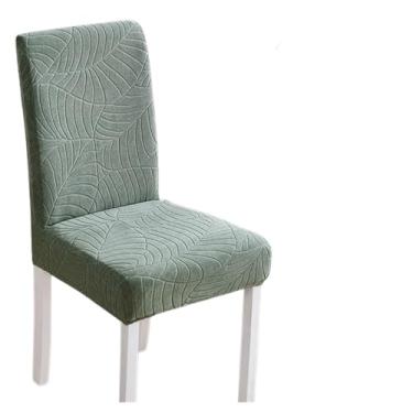 Imagem de Capa de cadeira para sala de jantar stretch jacquard capa de cadeira de jantar capa elástica elastano capa de cadeira de cozinha 1 peça, estilo 1, grama verde, 1 peça