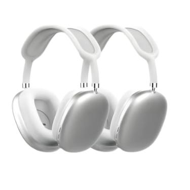 Imagem de Kit Fone Headphone Bluetooth (Branco/Branco)