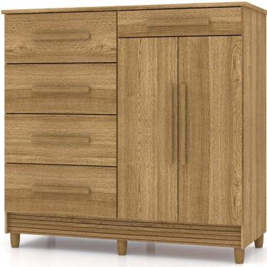 Imagem de Cômoda Sapateira Sirios 5 Gavetas 2 Portas