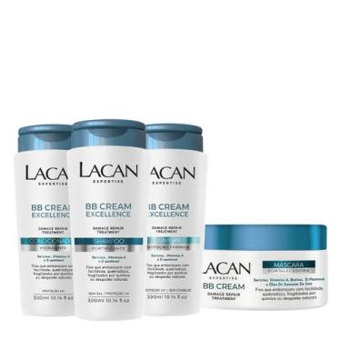 Imagem de Kit Lacan Bb Cream Excellence Shampoo Condicionador Leave-In E Máscara