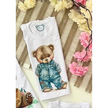 Imagem de Blusa Infantil T- Shirt  Menina Estampa Urso 3D - Cheios De Charme