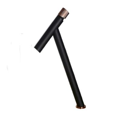 Imagem de Torneira da bacia do banheiro única alavanca quente e fria de bronze misturador água arma cinza único bacia misturador pia água guindaste, preto rosa ouro t