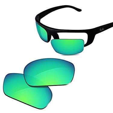 Imagem de Glintbay Lentes de óculos de sol de substituição 100% precisas para Ray-Ban RB4053 62 mm - Espelhado verde polarizado