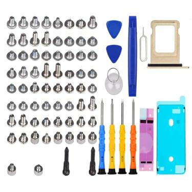 Imagem de DARYCOM Repair Conjunto completo de parafusos 68 peças para iPhone 12 Pro, kit de ferramentas de reparo de 6,1 polegadas, 4 chaves de fenda, mapa de localização, 3 abridores de ferramentas, 1 adesivo