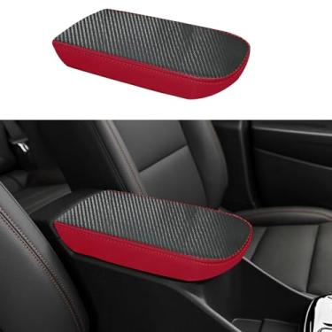 Imagem de XYHGM Capa de apoio de braço para console central de carro para 2024 Chevy Trax couro anti-riscos caixa de descanso de braço central tampa protetor de assento almofada acessórios interiores - fibra de