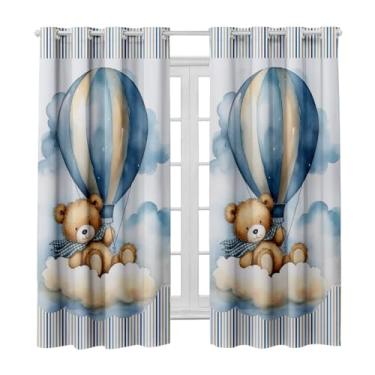 Imagem de Cortina Infantil Blackout 2,00m x 1,4m de Ursinhos Encantados (URSO BALAO AZUL)