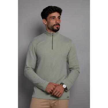 Imagem de Suéter Gola Alta Zíper Tricot Aveludado Estonado-Masculino