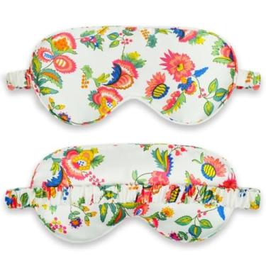 Imagem de Máscara de dormir com enchimento de camada dupla e tira elástica para uma noite de sono perfeita (Floral)