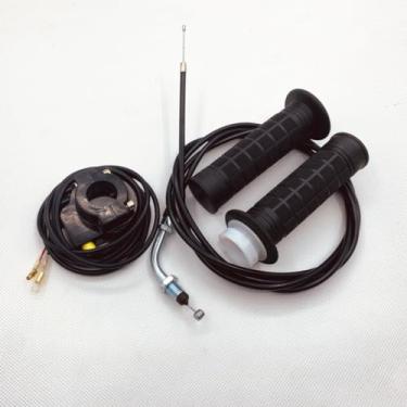 Imagem de Twist Grips Cabo de acelerador 75" Interruptor de desligamento para scooter a gás de pé 43cc 49cc