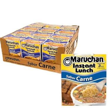 Imagem de Kit c/ 12und Copo MARUCHAN Carne Macarrão Instantâneo 64g