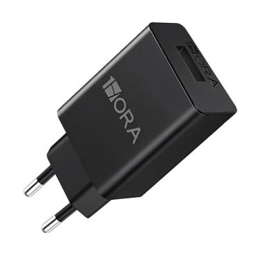 Imagem de Carregador Usb 1Hora, Porta Tipo A 2.0A Preto, Design Elegante Carregamento Rápido Ideal para Viagem e Uso Diário, Fonte de Alimentação