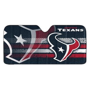 Imagem de Fanmats 60054 NFL Houston Texans Para-brisa Sol Auto Shade, Protetor Solar Viseira | Acordeão com três dobras para armazenamento | 150 x 75 cm, Design colorido da equipe