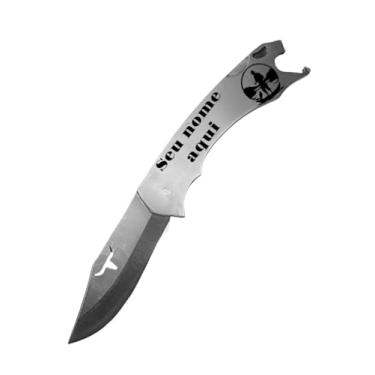 Imagem de Canivete Bolso Inox Personalizado Trava e Clipes Para Prende (BOI)