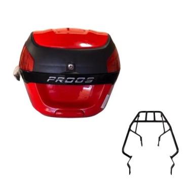 Imagem de Baú 29 litros Vermelho com Bagageiro para Biz 2013 até 2015 - Awa