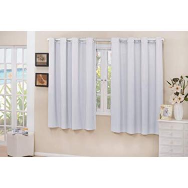 Imagem de Cortina Cozinha Blackout Tecido Branco Gelo 2,80x1,50 Corta Luz