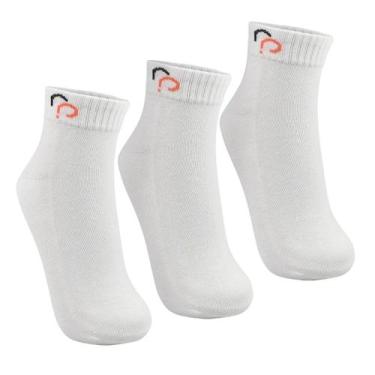 Imagem de Kit 12 Meias Rafa Parize Cano Curto Adulto Branco, Branco, 39 ao 43