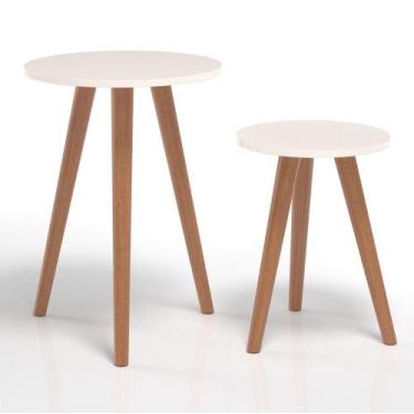 Imagem de Kit Mesinhas Centro Decora Retro Pé Palito Lindas Baratas - Móveis C.