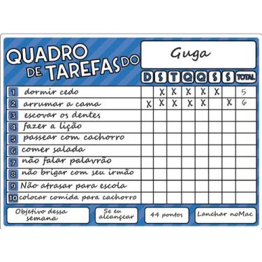 Imagem de Ímã De Geladeira Grande Porta Recados - Anotações - Planner - Azul - I