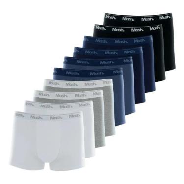 Imagem de Kit 10 Cuecas Boxer Mash 110.20 Algodão Masculino - Cor Sortido, M, So