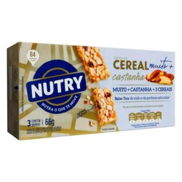 Imagem de Barra de Cereal Castanhas Nutry 3x22g