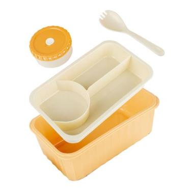 Imagem de Marmita Hermética com Compartimentos Lancheira Vasilha e Talher - Marc