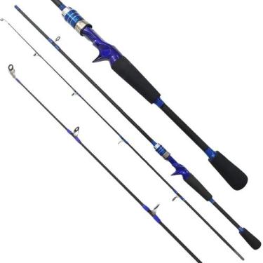 Imagem de Vara de Pesca Fibra Carbono 1,80mt 50lb de Carretilha 2pts - Makis Fis