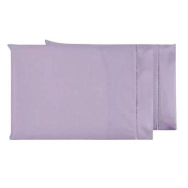 Imagem de 2 Fronhas Ponto Palito Luxo Casa Quarto Luxo - Gabi Flor , Lilás