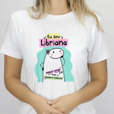 Imagem de 1 Camiseta Bonequinho Flork Meme Horóscopo Libriana Signo Libra Sugest