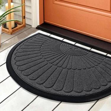 Imagem de 2 Tapete Porta Capacho Naska Meia Lua Antiderrapante 40X60gf - IDEALIZ