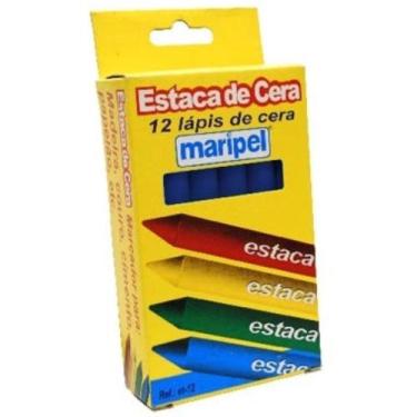 Imagem de Giz De Cera Estaca Azul Maripel - Giz de Cor