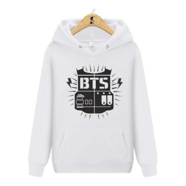 Imagem de Blusa de Moletom Canguru BTS II - Wess Store, Branco, GG