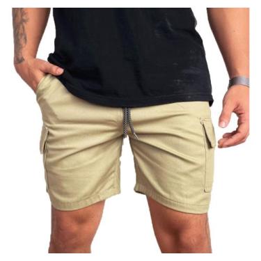 Imagem de Bermuda Cargo Mauricinho Masculina Short Cargo - Deejay Store, Caqui, 