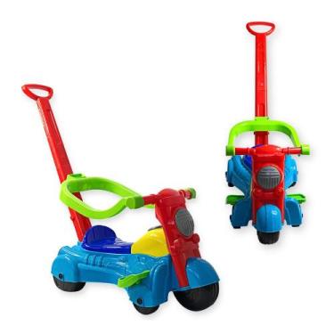 Imagem de Brinquedo Moto Andador Baby Infantil Com Haste - BS TOYS
